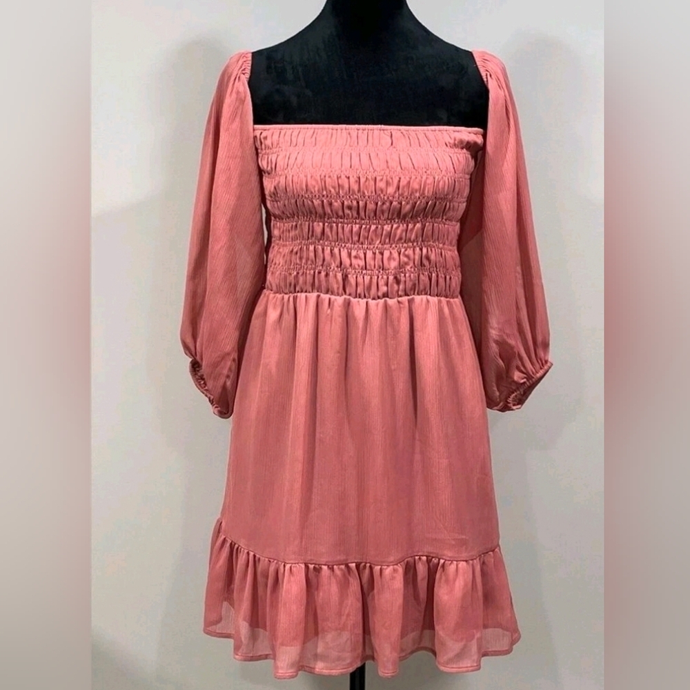 Express Blush Pink Ruffle dress